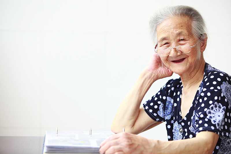 Smiling elderly woman