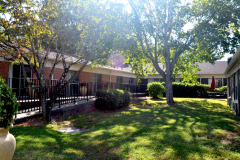 Courtyard View from Sunroom & Resident Rooms